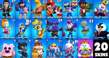 Todos os Brawlers FULL poder e acessórios