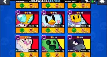 Todos os Brawlers FULL poder e acessórios