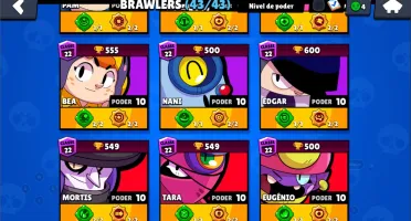 Todos os Brawlers FULL poder e acessórios