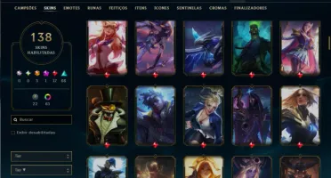 Conta prata 4 TODOS os Champs e 138 Skins ( JG / ADC )