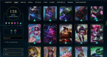Conta prata 4 TODOS os Champs e 138 Skins ( JG / ADC )
