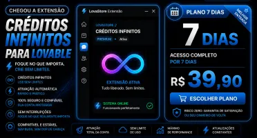 Extensão Lovable Créditos Infinitos | LovaStore - 7 dias