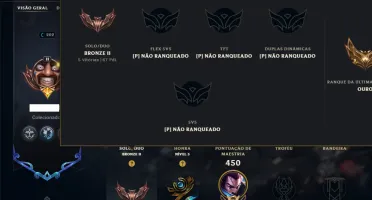 Bronze 2 com TODOS os Champs e 368 Skins ( MID / ADC / JG )