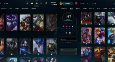 Lvl 445 - 147 Skins 56k essência - 1195 RP