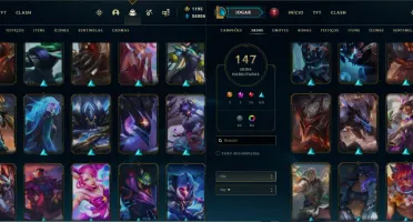 Lvl 445 - 147 Skins 56k essência - 1195 RP