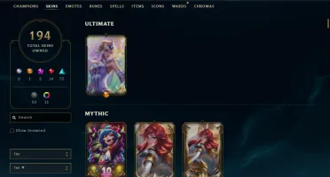 Conta Lol Todos Os Campeões 194 Skins Desde 2014 Único Dono
