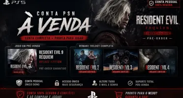Conta PSN Resident Evil Requiem + Remake Trilogy