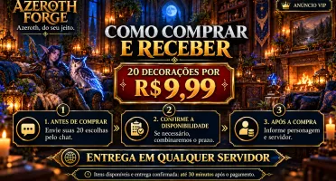 ⚒️ AZEROTH FORGE | Pacote de 20 Decorações de Housing