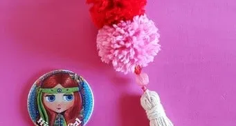 Chaveiro Pompom para Bolsas