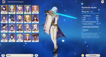 Conta Genshin AR30 + Raiden + Ayato + YaeMiko