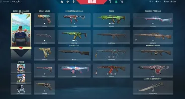CONTA VALORANT DIAMANTE 2, SKINS ATUAIS