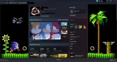 Conta steam 285 jogos+, lvl 30, 11anos