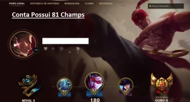 Conta League of Legends Gold 2 53 Skins e 81 Champ