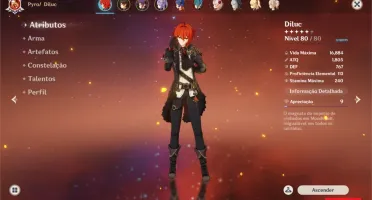 Genshin AR47 Diluc + ZhongLi + Mona + Keqing [NA] male
