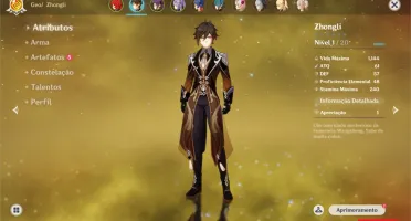 Genshin AR47 Diluc + ZhongLi + Mona + Keqing [NA] male