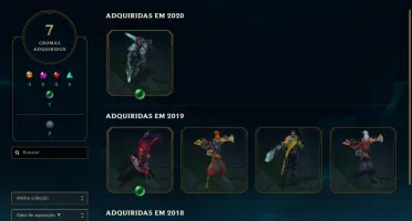 Conta league of legends lvl 354 137 champs 59 skins