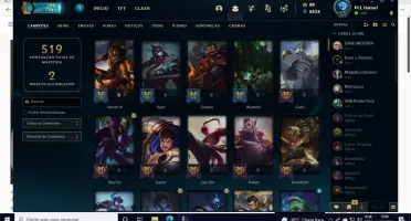 Conta league of legends lvl 354 137 champs 59 skins