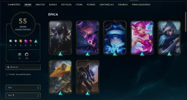 Diamante 3 com 95 Champs e 55 Skins ( JG / MID / ADC )