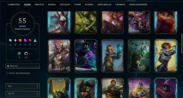 Diamante 3 com 95 Champs e 55 Skins ( JG / MID / ADC )