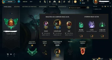 Conta Lol Esmeralda 4 300+ skins All Champions