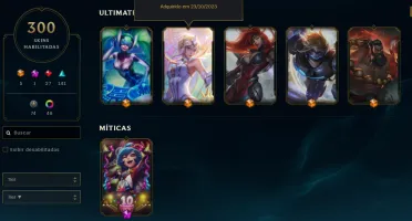 Conta Lol Esmeralda 4 300+ skins All Champions