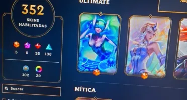 Conta lol com 352 skin 5 prestigio de 5 ultimamente e 9 pres