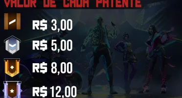 Conta FREE FIRE Smurf | Bronze | Prata | Ouro | Platina