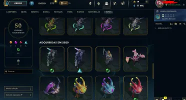 Conta LOL Diamante 2 (154 Skins Main ADC)