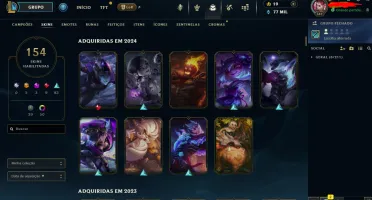 Conta LOL Diamante 2 (154 Skins Main ADC)