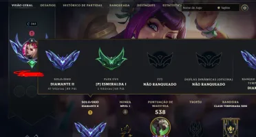 Conta LOL Diamante 2 (154 Skins Main ADC)