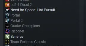 Conta STEAM com 68 jogos.