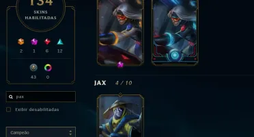 Conta LOL PAX SIVIR, PAX NEOSIVIR, PAX JAX - 134 skins!