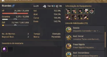 Conta Lendária BDO Striker 62, 553GS Full Boss TET