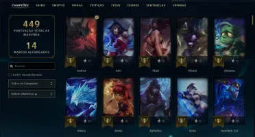 Conta do lol Platina com todos campeões