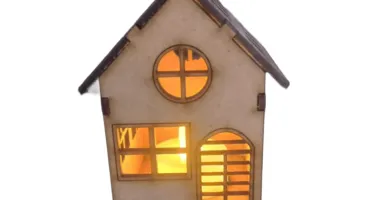 Kit 5 casinha em mdf com e sem luminaria, maquete,...