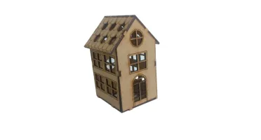 Kit 5 casinha em mdf com e sem luminaria, maquete,...