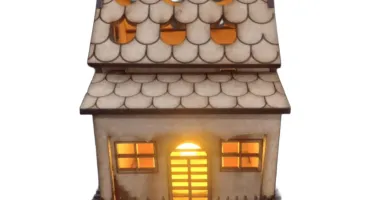 Kit 5 casinha em mdf com e sem luminaria, maquete,...