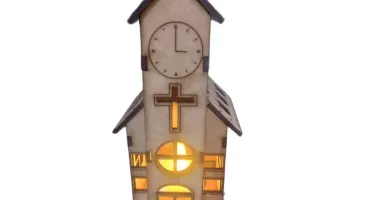Kit 5 casinha em mdf com e sem luminaria, maquete,...