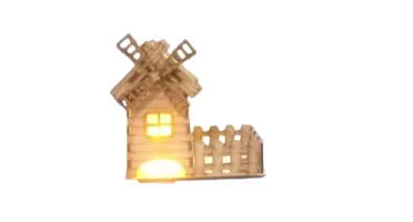 Kit 5 casinha em mdf com e sem luminaria, maquete,...