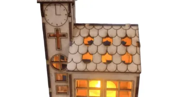 Kit 5 casinha em mdf com e sem luminaria, maquete,...