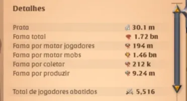 Vendo conta de Albion 1.7bn de fama total