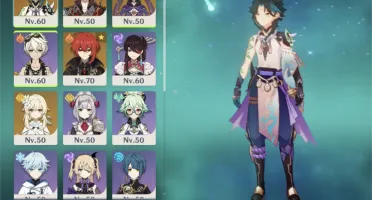 Xiao, childe, mona, Diluc. 3 armas t5