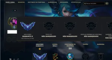Conta Diamante 2 com 30 Champs e 15 Fragmentos de Skins