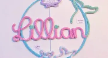 Guirlanda Sereia personalizado em Tricotin
