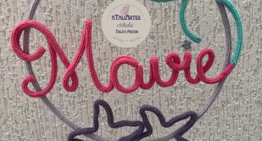 Guirlanda Sereia personalizado em Tricotin