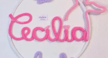Guirlanda Sereia personalizado em Tricotin