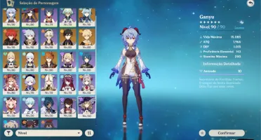 Account Genshin Impact 8 t5 and 4 weapons t5