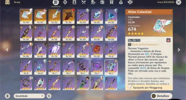 Account Genshin Impact 8 t5 and 4 weapons t5