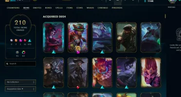 Conta com TODOS os champs e 210 Skins ( Nivel 491 ) 100k+ EA