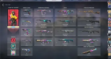 CONTA COM VÁRIAS SKINS